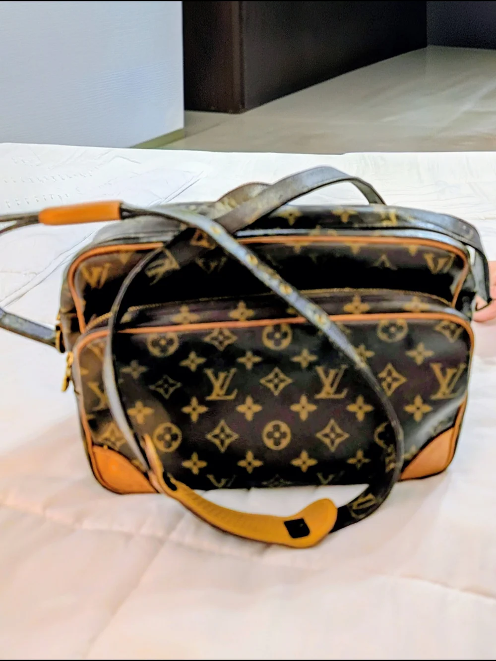 Louis Vuitton Monogram Nile Crossbody Shoulder Bag Brown